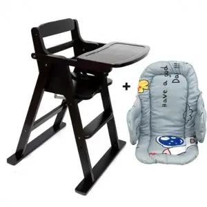 [베이비캠프]월넛 유아용 식탁의자+윙쿠션 세트