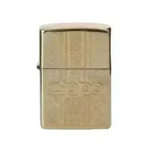 지포 라이터 ZP29677 클래식 하이폴리쉬 패턴 로고 스탬프 골드 라이터 당일발송