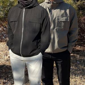 남성 골프 포켓 후드 자켓 남자 봄 가을 골프웨어 라운딩 스판 집업 바람막이 점퍼