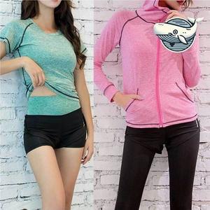 여성 기능성 요가복 트레이닝 반바지 집업 (WFH2R7H)