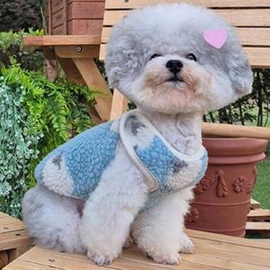 강아지 입기편한 양털 조끼 2XL 1P 뽀글이 겨울 외출 (WFH37EO)