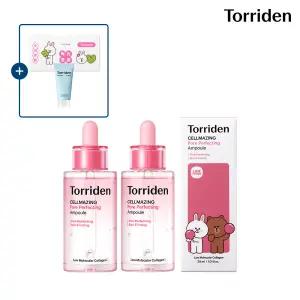 [라인프렌즈] 토리든 셀메이징 저분자 콜라겐 모공 탄력앰플 30ml X 2개 (+다이브인 크림 20ml)