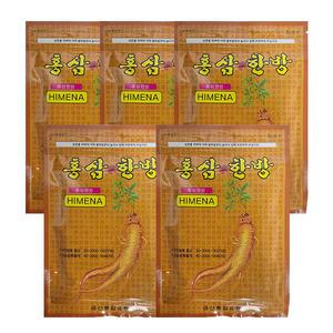 (총100장)붙이는 홍삼 한방 패드1팩 20장 X 5개+물티슈 /무릎/손가락/손목관절/연골/어깨/27년06월까지