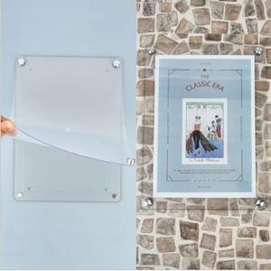 A3 A4 액자 자석프레임 부착식 벽 시스루 반 투명한 붙이는 붙착식 SG-1DG27-4522