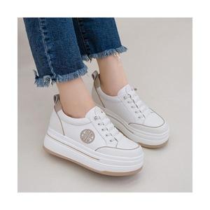 (천연소가죽) 7cm키높이 통굽 캐주얼 밴딩 플랫폼 스니커즈