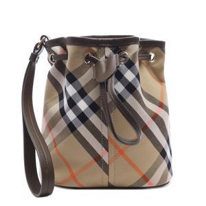 [버버리](마산점) 25SS 여성 체크 드로스트링 파우치백 (8093916 SAND 25S)