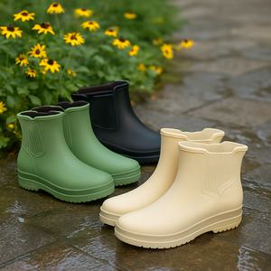 예쁘고 세련된 비오는날 자신있게 미들 레인부츠 논슬립 방수 워터슈즈