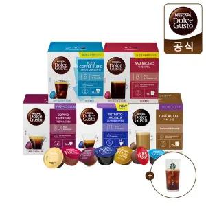 [무배+5BOX+아이스글라스컵] 네스카페 돌체구스토 캡슐 커피 12P 모음전