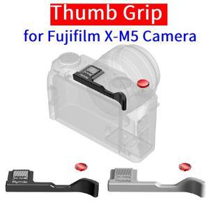 실리콘 핸들 셔터 릴리스 버튼 핫슈 커버가있는 FUJIFILM X-M5 카메라 용 알루미늄 합금 엄지 그립