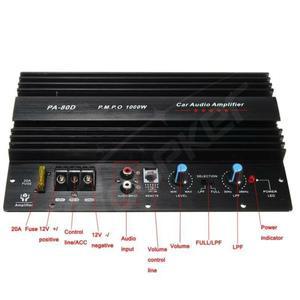 [누리음향]Woopker PA-80D 증폭기 보드 1000W 범용 12V 자동차 오디오 전력 강력한 저음 서브 우퍼 사운드