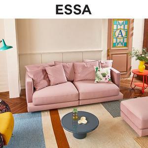 [에싸](하남점)위켄드 3인 리브 패브릭 소파+스툴