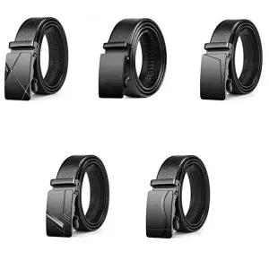 남자 인조가죽 자동벨트 자석버클 정장벨트 허리띠-WF3177F