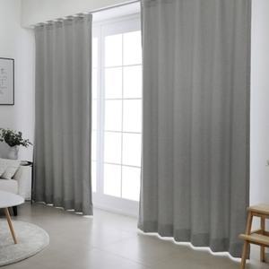 비비드 암막커튼 라이트그레이 75x230cm 1장 나비주름 호텔식커튼 예쁜커튼 자취커튼 아이방커튼