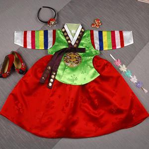 173.전통당의연두(여)_(백일~10호) 여아한복 아동 돌복 돌한복 유아 아이 색동 당의 양단