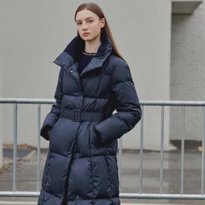 (블랙네이비,차콜그레이 한정)23FW 캐시미어 니트 카라 롱구스다운