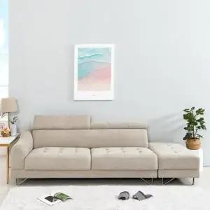 히트가구 E310 아쿠아텍스 소파 3인용 스툴포함 1800 1color