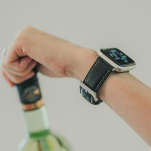 애플워치&갤럭시워치 호환 프리미엄 레더 스트랩 가죽 밴드 루프 시계줄 줄질 꾸미기 10 9 8 7 6 5 4 se2