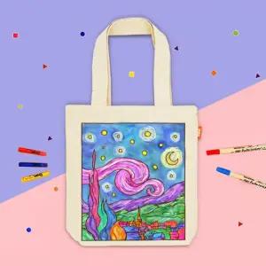 (학습교재)하하당 명화 별이빛나는밤 에코백만들기/패브릭 마카