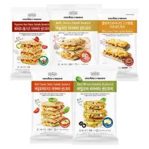 [신세계푸드][쓱단독구성]베키아에누보샌드위치 5종골라담기(바질모짜/토마토,마늘치킨,페퍼로니,멜팅어...