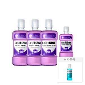 리스테린액 토탈케어 플러스 750ml, 3개 + 250ml, 1개 + 증정(쿨민트 100ml, 1개)
