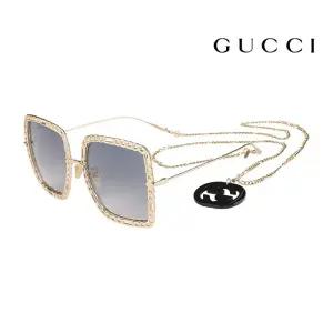 (국내당일출고)  명품 체인 스트랩 선글라스 GG1033S 002 스퀘어 메탈 여자