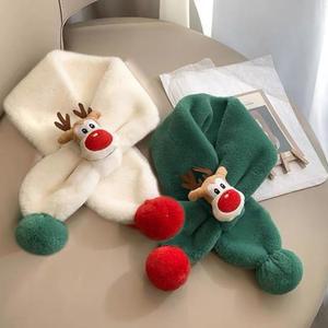 크리스마스 루돌프 퍼 머플러 아동 목도리 키즈 유아/부드러운/어린이/넥워머/따뜻한/선물/키즈/유아/아기
