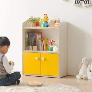 견고한 우드 2도어 수납책장 어린이방 교구정리 유아 책장 장난감장 600