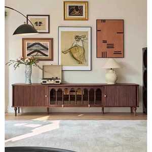 원목 높은 TV장 거실장 고급 원목tv거실장 다이 거실 수납장 서랍장 인테리어