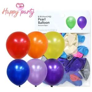(25cm)(30개입)(색상혼합) 펄라운드 풍선/장식/어린이날/벌룬/원색/펄풍선/안전/축하/파티/라텍스/이벤트