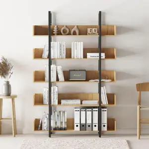 아트박스/가구느낌 램책장 5단 1200 철제 책꽂이 인테리어