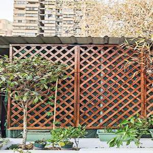 나무 난간 옥상 테라스 담장 주택 파티션 휀스 가림막