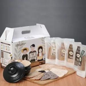 현미 백미 찹쌀 흑미 보리 혼합셋트 누룽지 1200g/옛날누룽지/전통과자/건강간식/누릉지