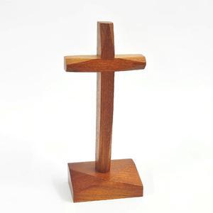 탁상용 스탠드 나무 원목 십자가 20cm