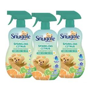 스너글 섬유탈취제 스파클링 시트러스 본품 470ml 3개