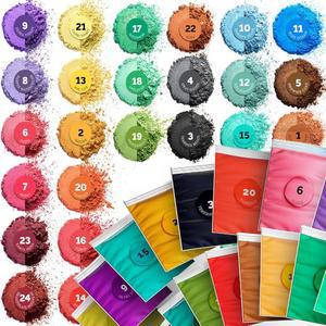 등급 미카 파우더 24x0 15온스 색상 세트 구색 - 에폭시, 비누 만들기, 립글로스, 바디 버터, 캔들 배스 밤, 아트, 아크릴 네일용 유기 색소