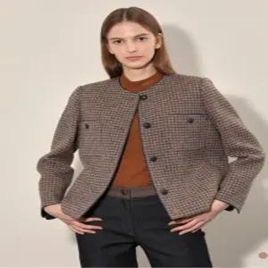 [올리비아로렌] 배색삥 블루핀 체크자켓VVCFU4F8271