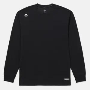 데상트 워딩 긴팔 티셔츠 B1 SQ323UTL71 BLK0 MGRY NAVY WHT0