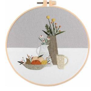 세트 프랑스자수 집콕 키밍 십자수 프랑스 자수패키지 꽃자수 DIY 초보자 패키지