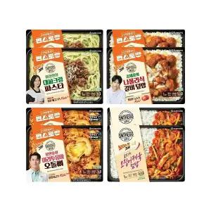 온더고 편스토랑 세트1(대파크림파스타2,갈비덮밥2,마라툼바오돌뼈2,오징어제육2)