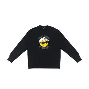 공용 스마일 오버핏 맨투맨 3AMTN0424-50BKS