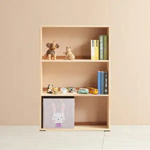 우아미가구 오솔 고무나무 원목 수납책장 3단3칸