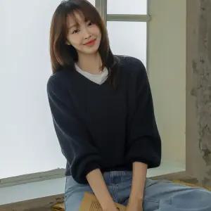 [시크폭스] 벌룬 슬리브 나그랑 브이 니트_53KN757