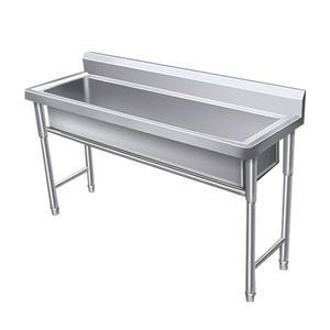 캠핑장 대형 긴 개수대 주방 3개 150x50x80cm 단일 야외 식당 싱크대 냉수수전