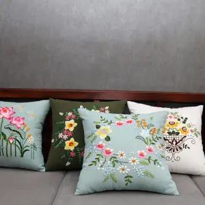 프랑스 자수 쿠션 커버 만들기 DIY 십자수 세트 패키지