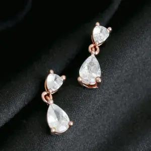 [오노마] ONM 14K 골드필드 핀 미니 물방울 큐빅 귀걸이