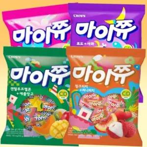 마이쮸 284g 딸기복숭아+포도사과+캔털루프멜론망고+핑크리치써니피치(총 4봉)