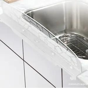 국산 싱크대 물튀김 방지 커버 물막이 가림막 물튐차단 PVC 간편접착식