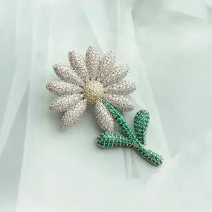 굿데이 데이지 브로치 GD 피마원 플라워 마이크로 파베셋팅