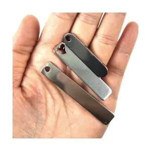 스텐 각인 네임 택 무지 바 키체인 네임 이름표 태그 키링 펜던트 써지컬