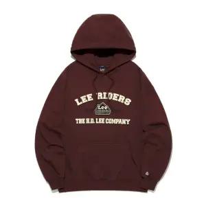 [LEE] 아치 레터링 그래픽 후드 티셔츠 버건디 LE2503HD07BU